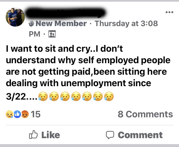 I want to sit and cry